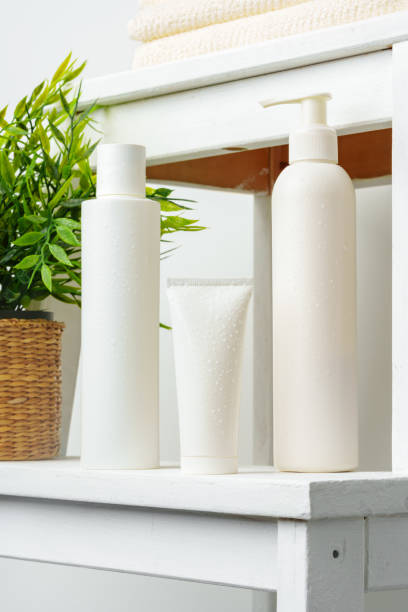 istock White blank plastic cosmetic containers in a bathroom close up 1766310698