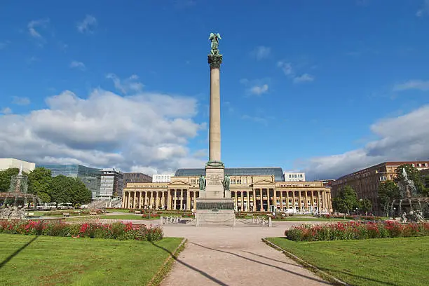 The Schlossplatz (Castle square) in Stuttgart, Germany