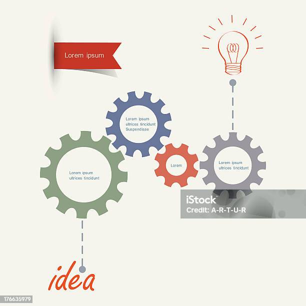 Getriebekonzeptionelle Idee Stock Vektor Art und mehr Bilder von Anfang - Anfang, Ausrüstung und Geräte, Betrachtung