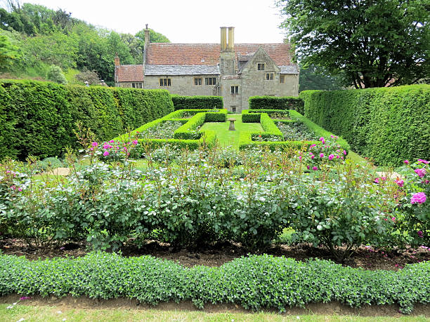 istock Mottistone Manor rose garden 176644925