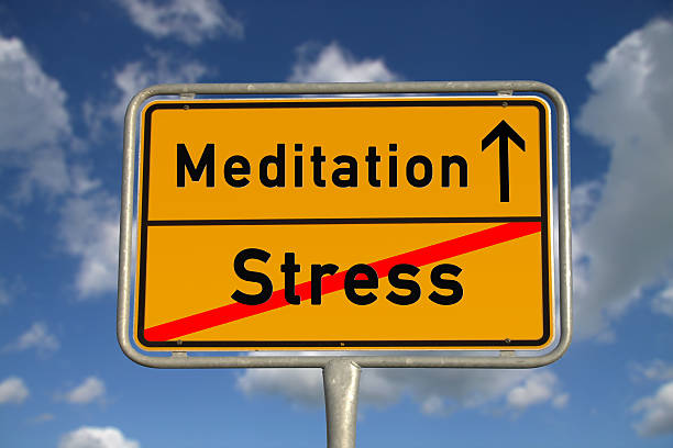 istock German road sign stress  and Meditation 176647984
