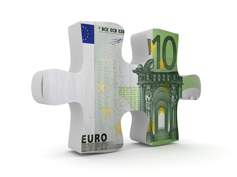 Euro money puzzle finance savings investment