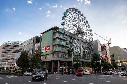 Nagoya, Japan - October 11, 2023 : General view of the Sunshine Sakae in Nagoya, Aichi Prefecture, Japan.