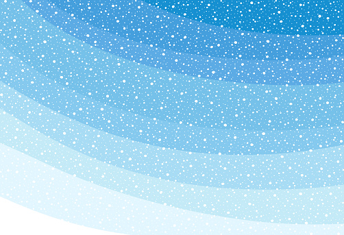 Christmas wavy background with falling snow and space for your text