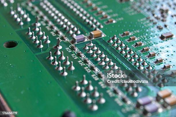 Printed Circuits Stock Photo - Download Image Now - Cable, Capacitor, Circuit Board