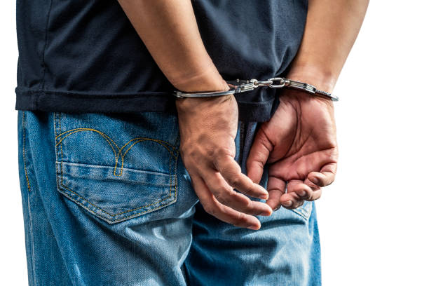 istock Arrested man with a handcuff on his hand 1766519170