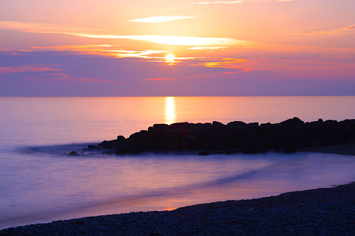 Jurassic Coast at Sunrise and Sunset