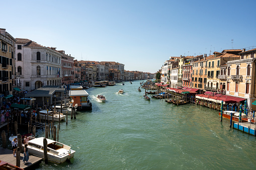 Bridge of Sighs (Ponte dei Sospiri) in Venice, Italy. Designed by Antonio Contino and built in 1600.