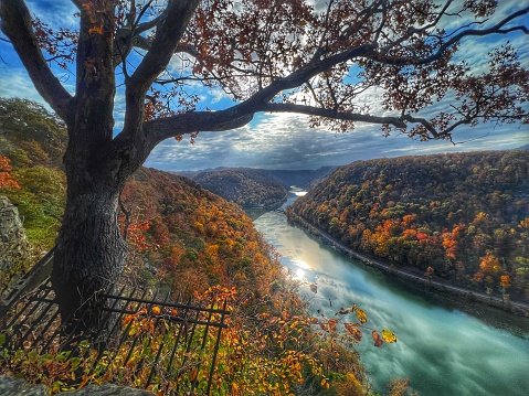 New River from overlook in Autumn