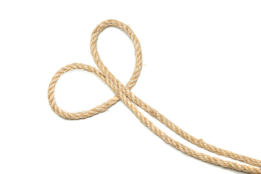 Coiled rope isolated over a white background