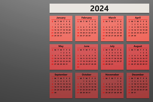 Classic  colorful monthly calendar for 2023. Calendar in the style of minimalist square shape.