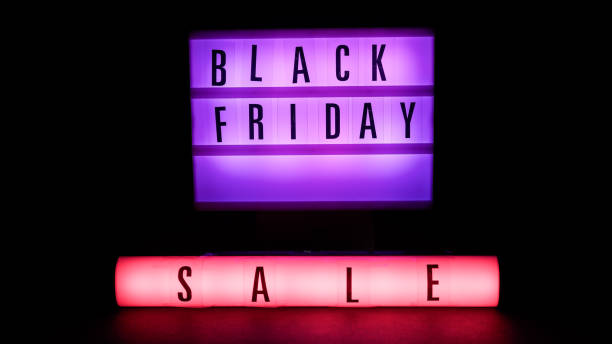 istock Black Friday Signboards sale red light 1766573463