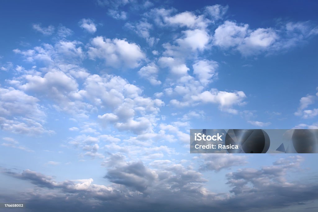 Sky with clouds at dawn Soft and fluffy cloud formation Clear Sky Stock Photo