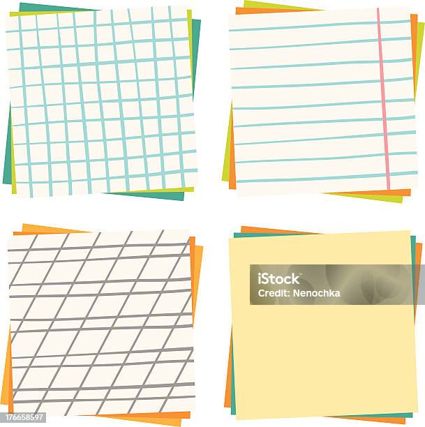 Fundo De Papel - Arte vetorial de stock e mais imagens de Caderno de notas - Caderno de notas, Clip Art, Coleção