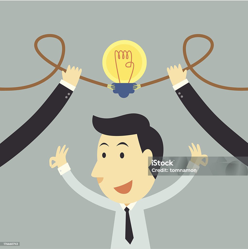 Businessman spark idea up Achievement stock vector