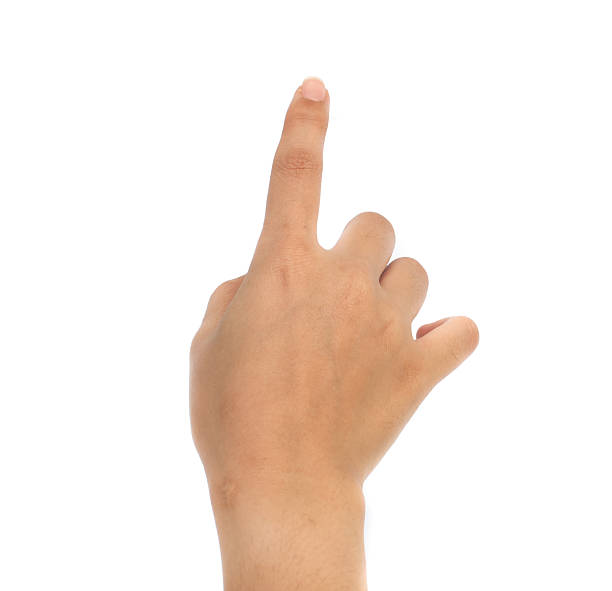 istock women hand pointing  sign. 176661702