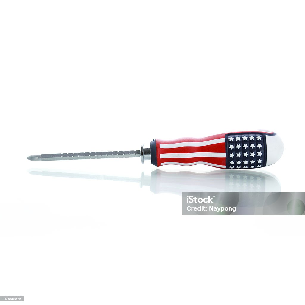 Screwdriver Screwdriver with shadow on a white background Construction Industry Stock Photo