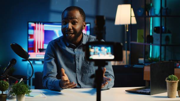 istock Vlogging camera equipment in apartment 1766620981