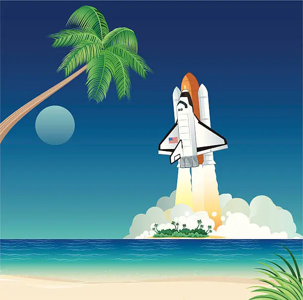 Vector illustration of Space shuttle