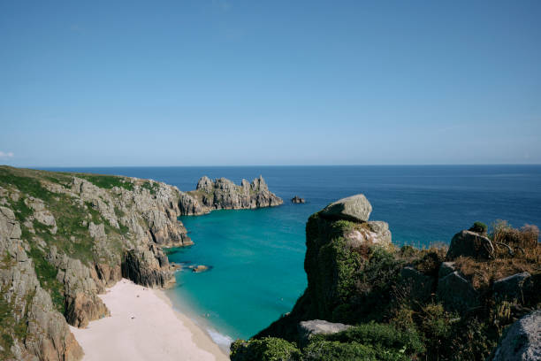 istock Views down onto Pedn Vounder Beach, South Cornwall on a sunny June afternoon. 1766642704