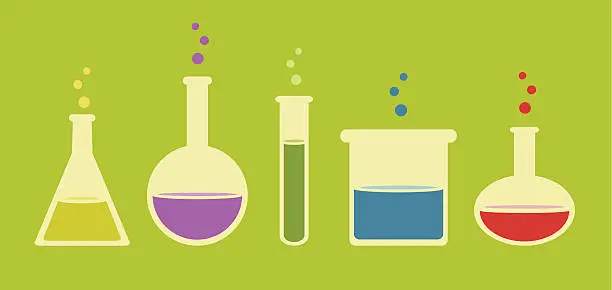 Vector illustration of Chemistry Containers