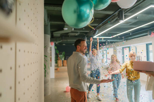 istock Birthday party in the office 1766647676