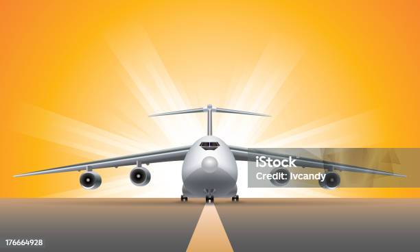 Airplane Stock Illustration - Download Image Now - Air Vehicle, Aircraft Wing, Airfield