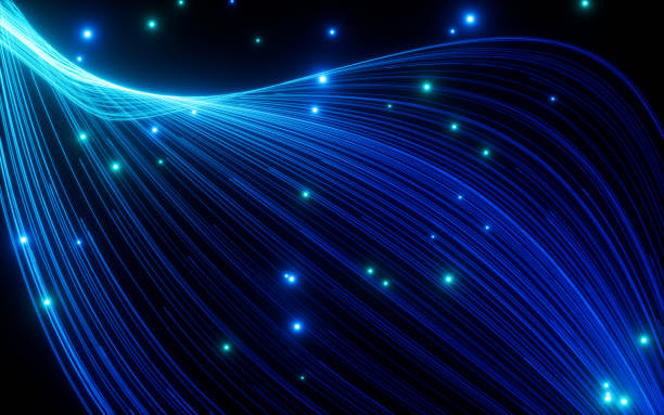 istock Abstract glowing particles trail, magic glow energy motion particles. 1766650331