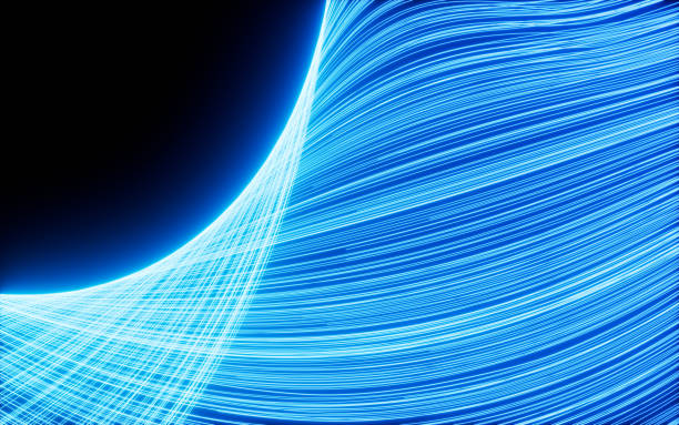 istock Abstract glowing particles trail, magic glow energy motion particles. 1766650341