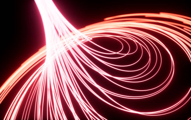 istock Abstract glowing particles trail, magic glow energy motion particles. 1766650343