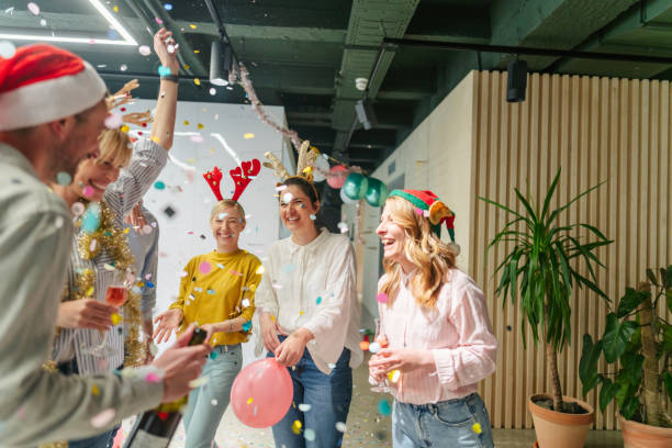 istock Christmas party in the office 1766652601
