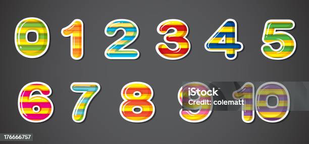 Colorful Numbers Stock Illustration - Download Image Now - Algebra, Artist, Backgrounds