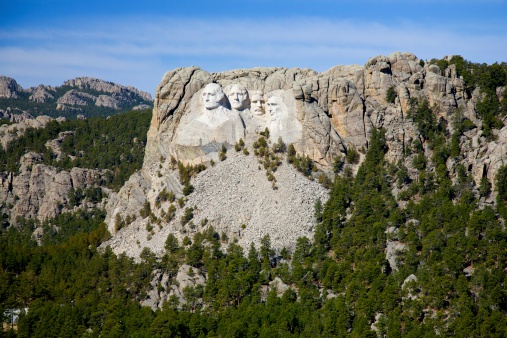 Aerial view of Mt Rushmore National Monument