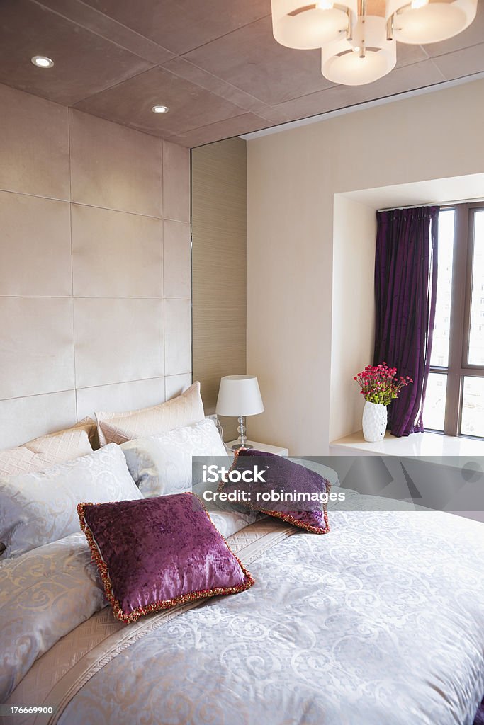 nice bedroom the bedroom with nice decoration Bed - Furniture Stock Photo