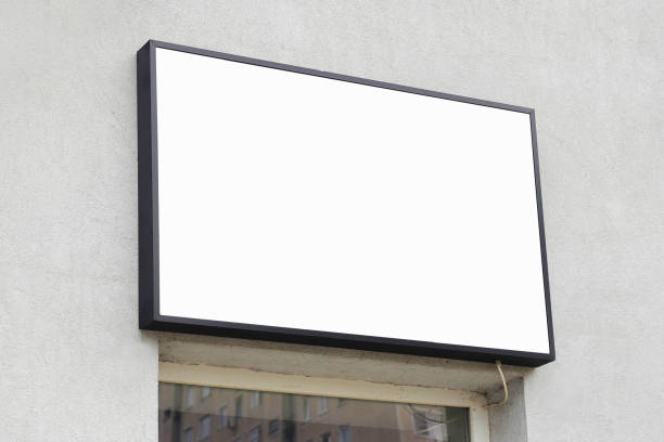 istock Custom Sign Blank White Mock-Up - Personalize your message with this versatile template. 1766705870