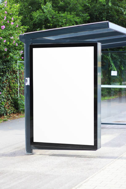 istock Realistic Bus Stop Sign Mock-Up with Blank Space for Your Design - Advertising Concept 1766706806