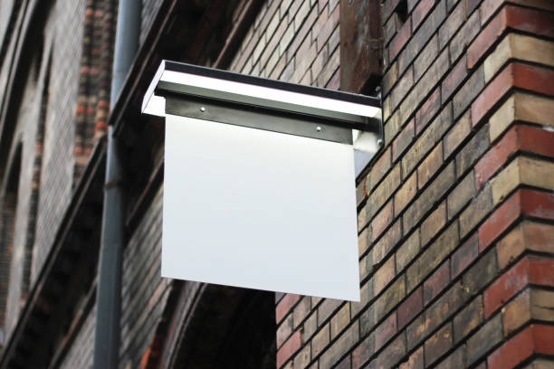 istock Modern Blank LED Sign Mock-Up - Illuminate your brand with this eye-catching digital display. 1766708468