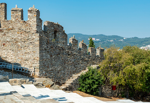 View at the fortress of Kavala town. Greece, Europe.