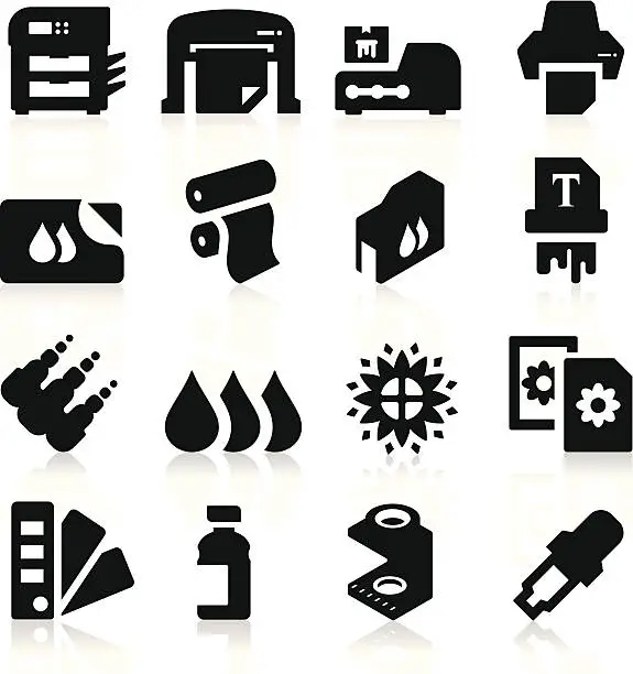 Vector illustration of Printing Icons