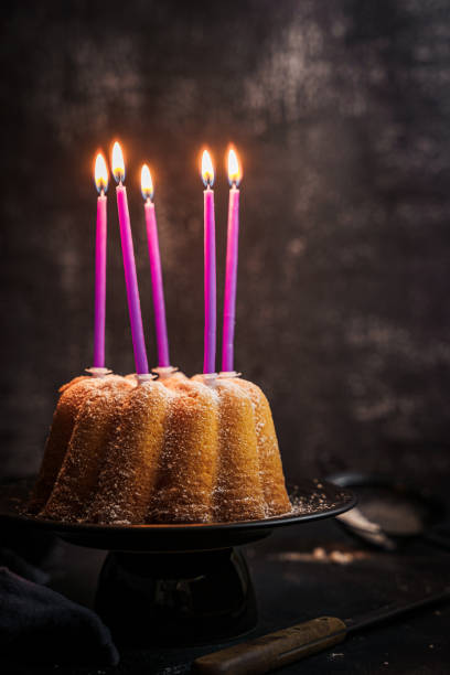 istock Burning birthday candles on a bundt cake 1766717971