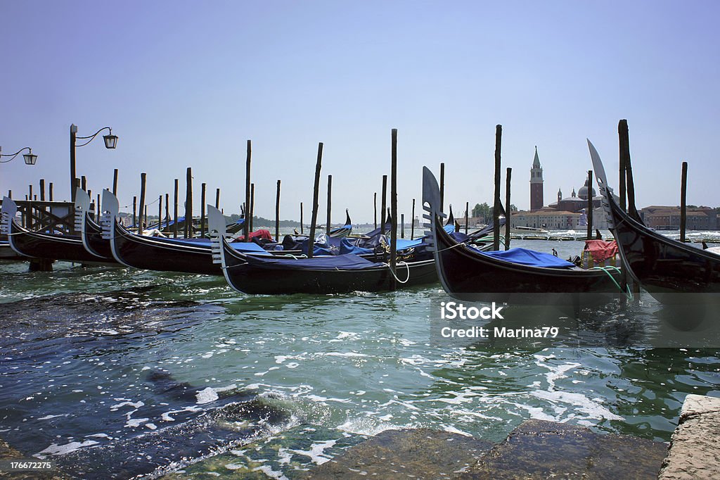 Gôndola no Grande Canal, em Veneza, Itália - Foto de stock de Antigo royalty-free