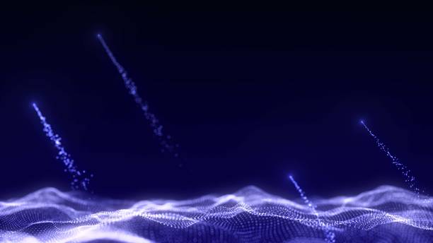 istock Digital technology wave. Dark cyberspace with motion dots. Futuristic digital background. Big data analytics. 3d rendering. 1766723367