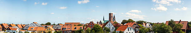 Ribe A panoramc view of Ribe skyline. ribe town photos stock pictures, royalty-free photos & images