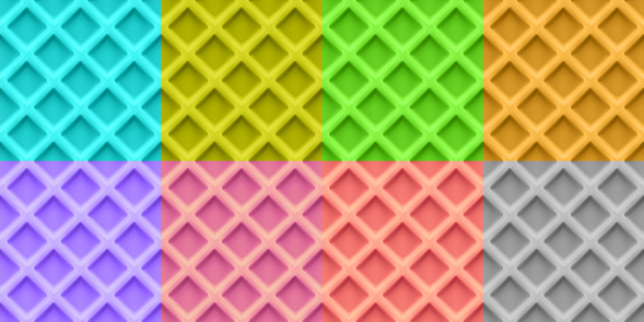 Waffle Color Hex Code Various Colors Realistic Waffle Designs In Set Stock Illustration ...