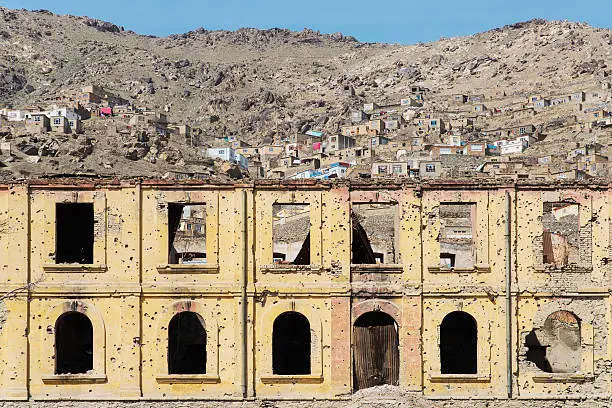 Buildings in Kabul destroyed during the Russian War
