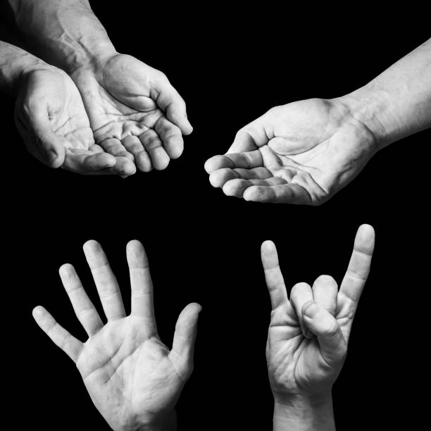 istock Hand gestures collection. Hands begging for help. Empty hand isolated. Man asking for money. Waiting for salvation. 1766768923