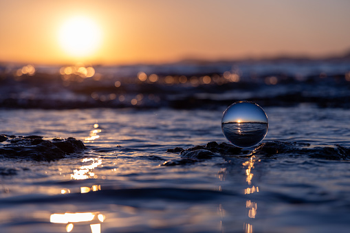 An enchanting shot at sunset with a LensBall