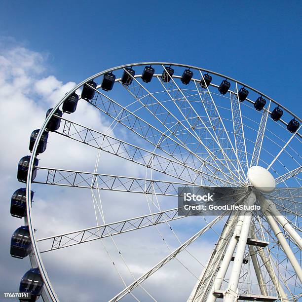 Ferris Wheel In Budapest Stock Photo - Download Image Now - Blue, Budapest, Building Exterior