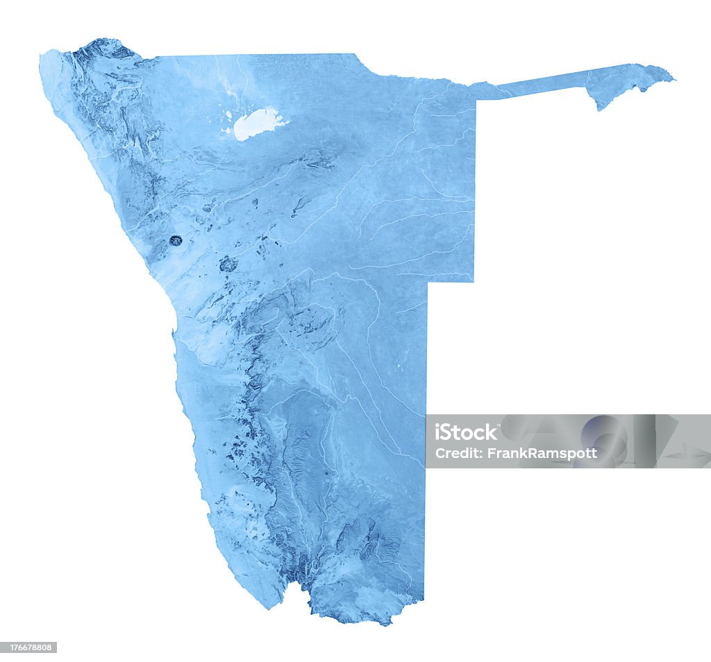 Namibia Topographic mapa aislado - Foto de stock de Mapa libre de derechos