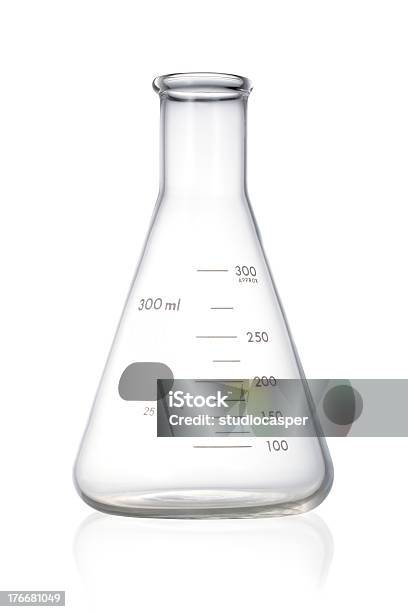 Empty Flask Stock Photo - Download Image Now - Beaker, Test Tube, Cut Out